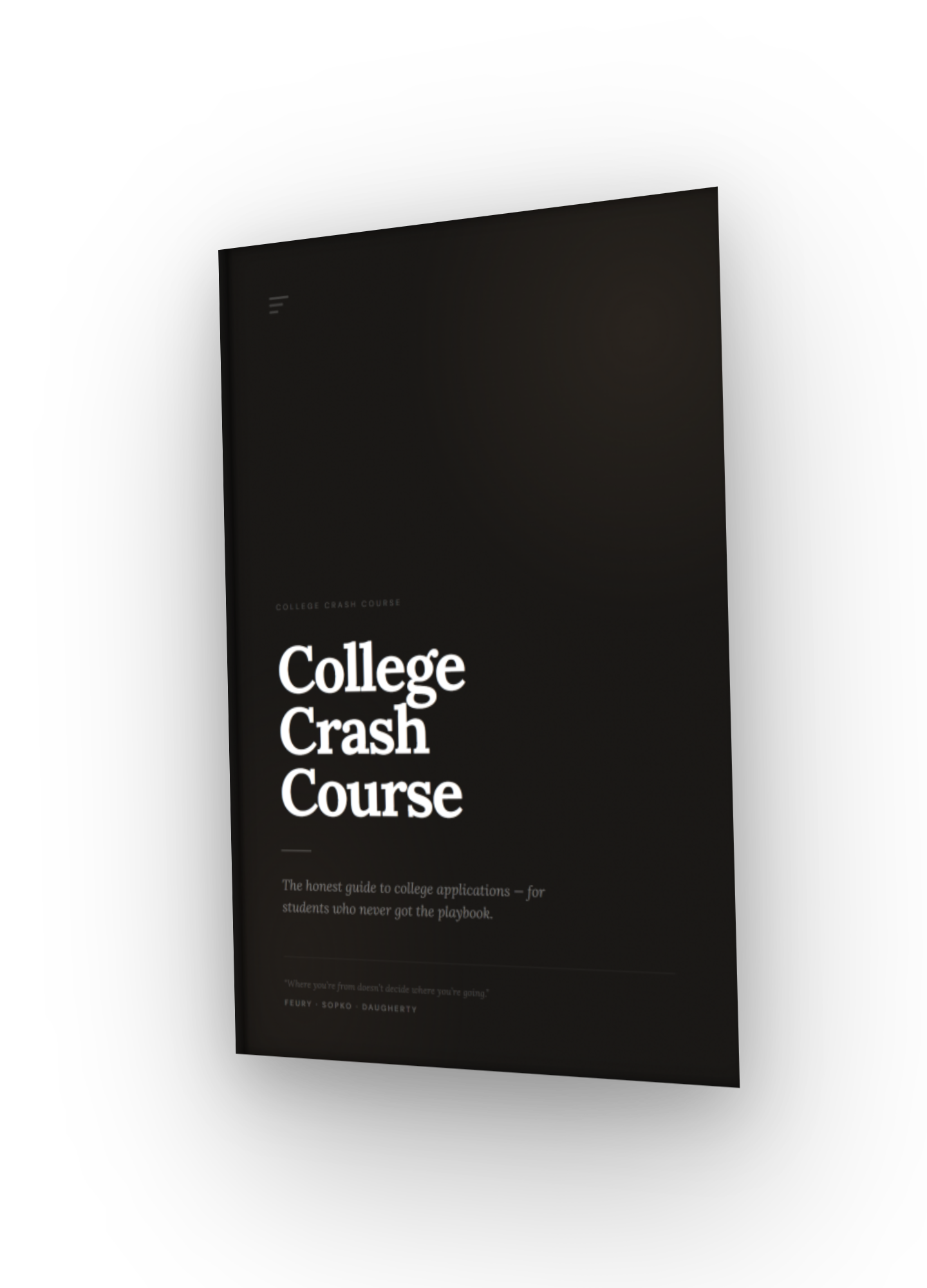 The College Crash Course guide